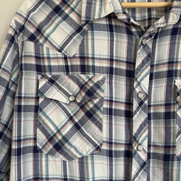 Tecovas Men's Shirt Medium Plaid Pearl Snap Button Down Western Cowboy Rodeo - Picture 3 of 14